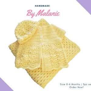 Yellow Handmade baby set
